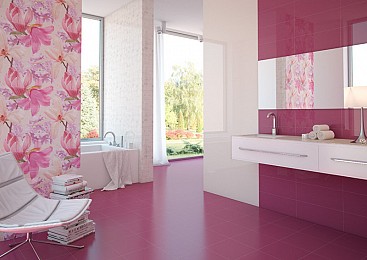 Плочки за баня серия Charme Violet 